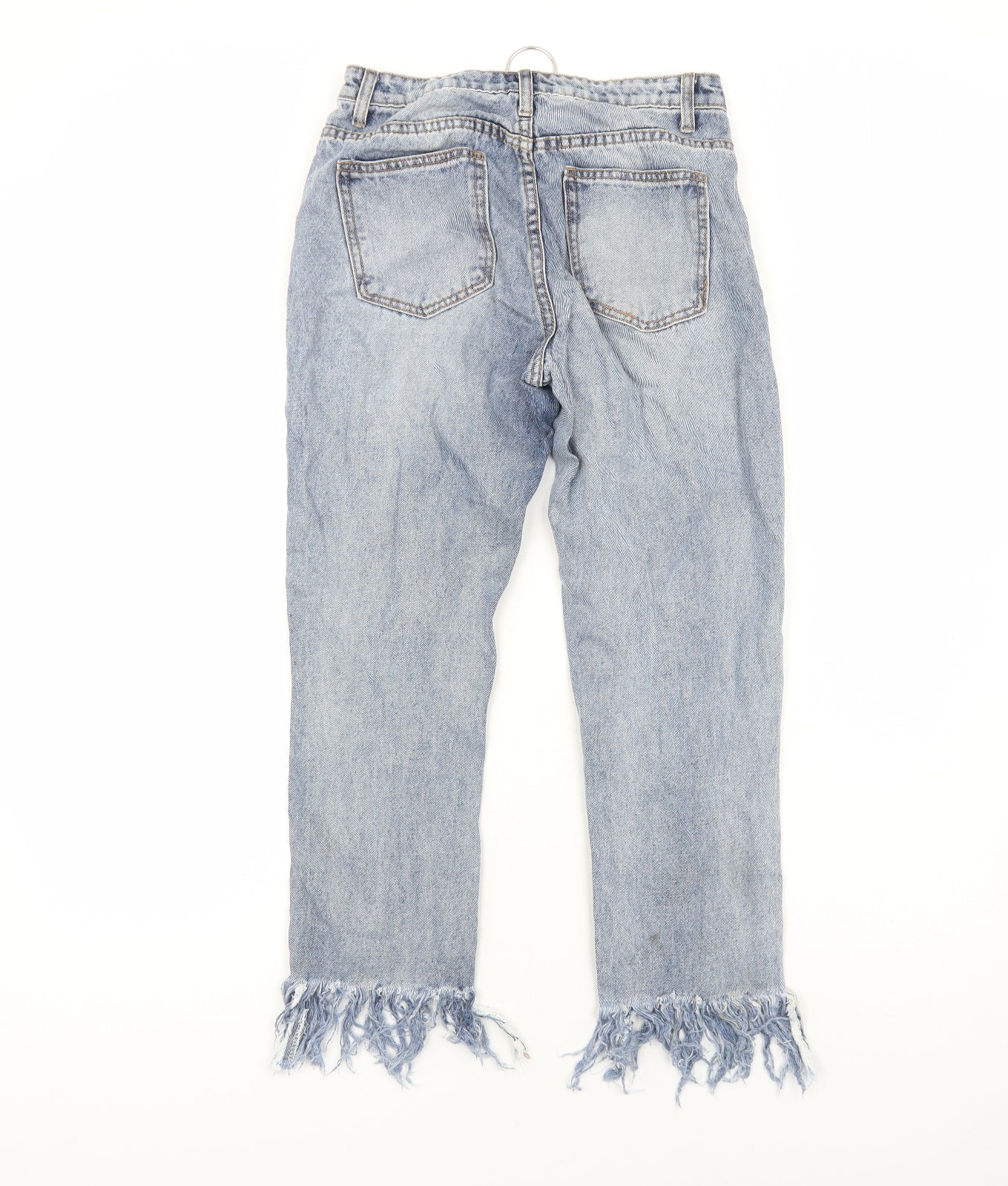 Womens UK Size 6 Momokrom Regular Fit Straight Blue Jeans