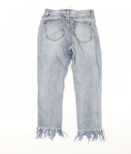 Womens UK Size 6 Momokrom Regular Fit Straight Blue Jeans