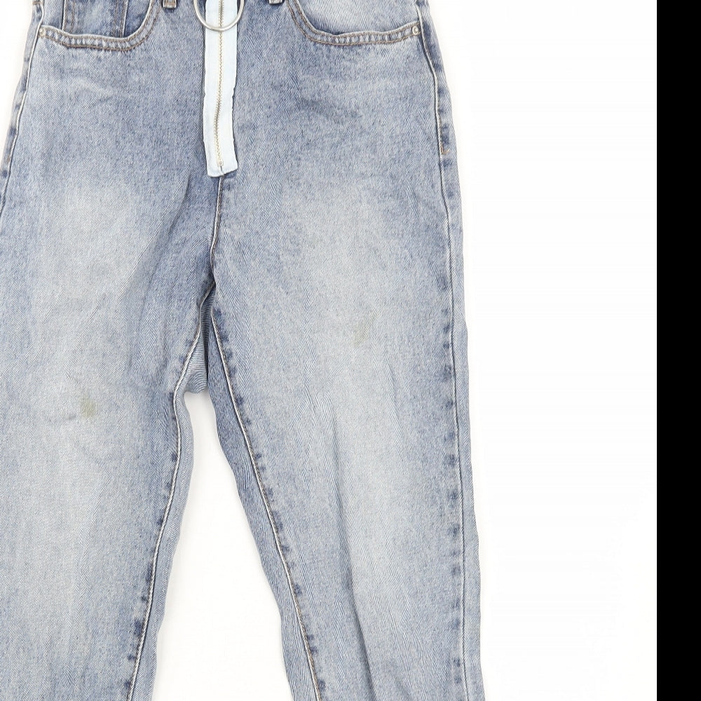 Womens UK Size 6 Momokrom Regular Fit Straight Blue Jeans