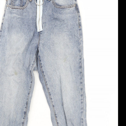 Womens UK Size 6 Momokrom Regular Fit Straight Blue Jeans
