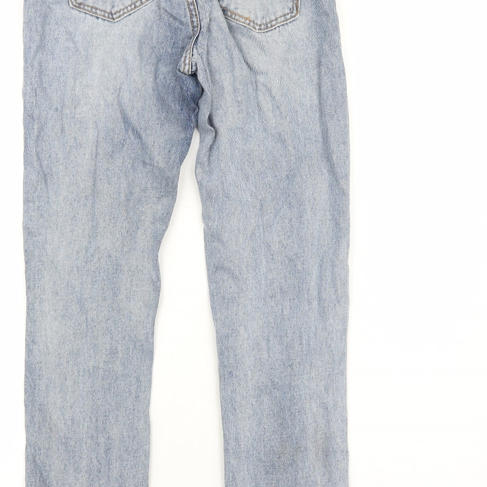 Womens UK Size 6 Momokrom Regular Fit Straight Blue Jeans