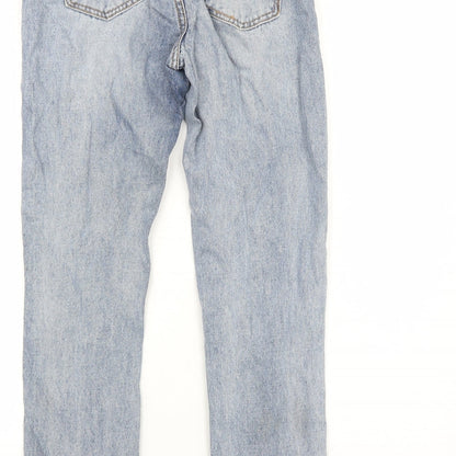 Womens UK Size 6 Momokrom Regular Fit Straight Blue Jeans