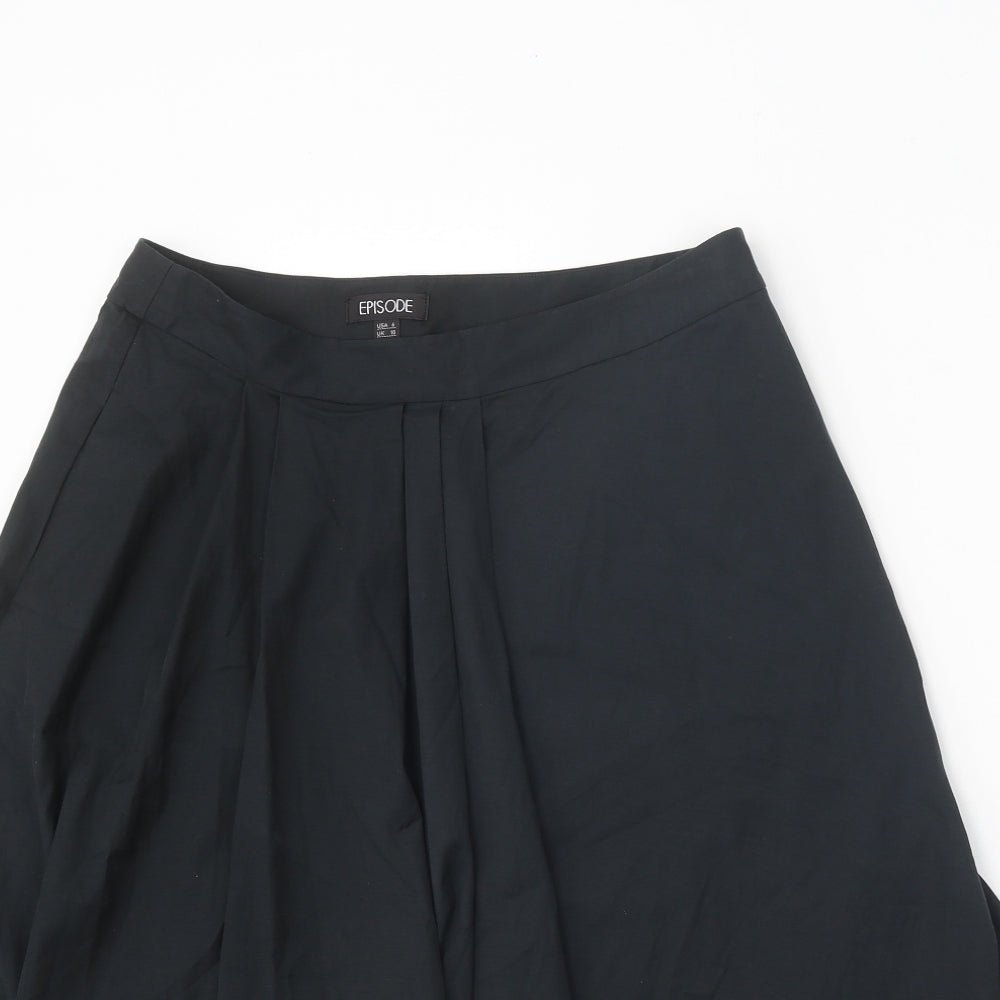 Episode Womens Black Cupro Tulip Skirt Size 10