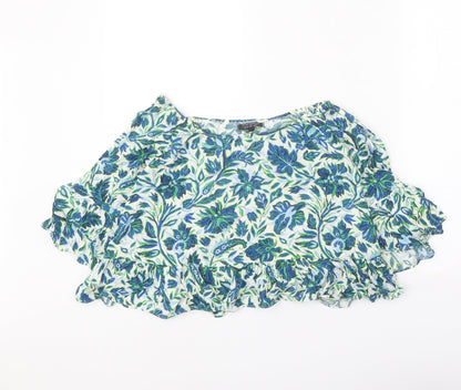 Womens UK Size 6 Topshop Blue Basic Blouse