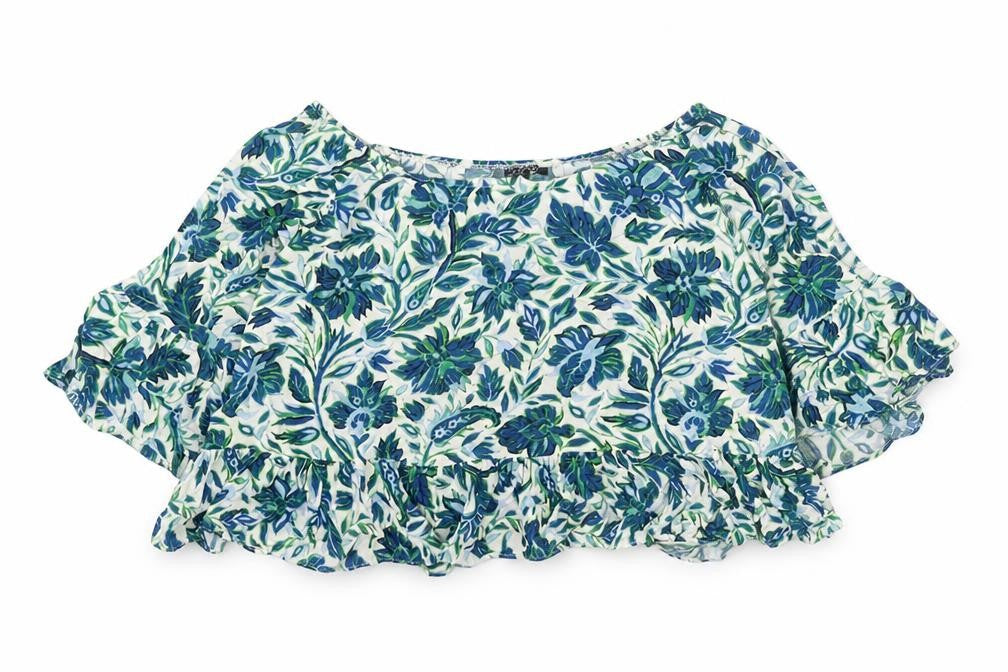 Womens UK Size 6 Topshop Blue Basic Blouse