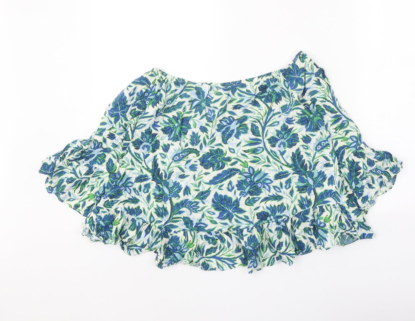Womens UK Size 6 Topshop Blue Basic Blouse