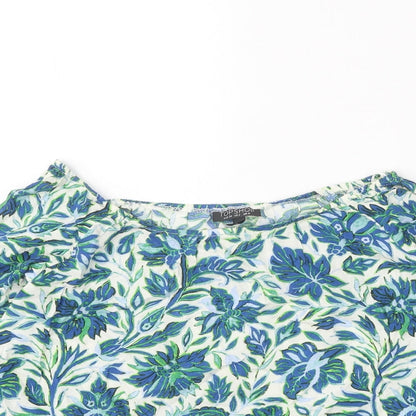 Womens UK Size 6 Topshop Blue Basic Blouse