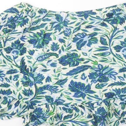 Womens UK Size 6 Topshop Blue Basic Blouse