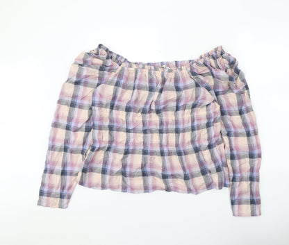 Womens UK Size 20 NEXT Purple Cropped Blouse