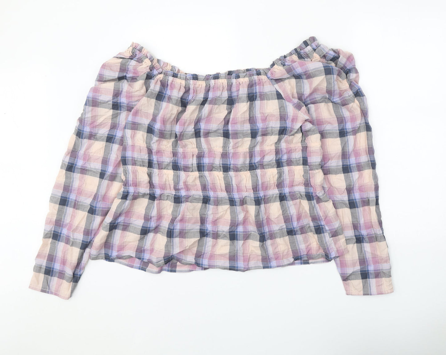 Womens UK Size 20 NEXT Purple Cropped Blouse
