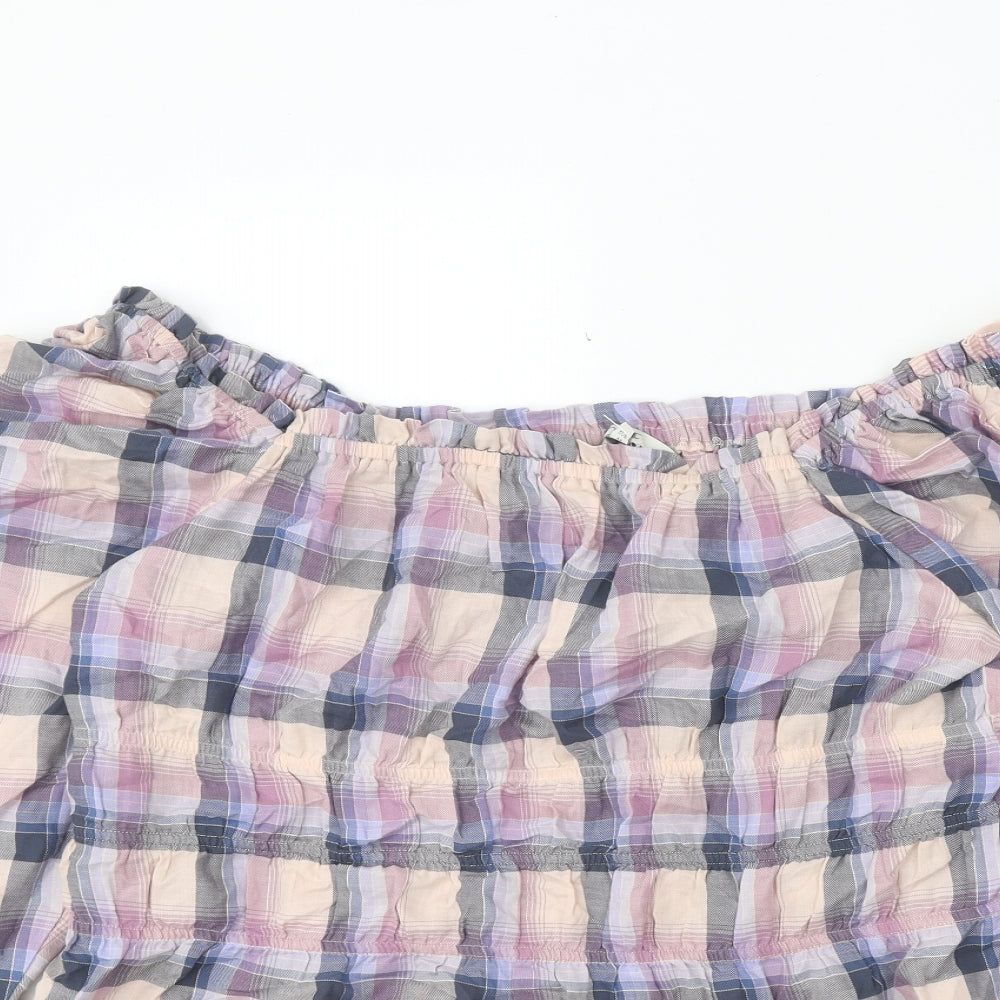 Womens UK Size 20 NEXT Purple Cropped Blouse