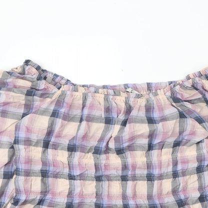 Womens UK Size 20 NEXT Purple Cropped Blouse