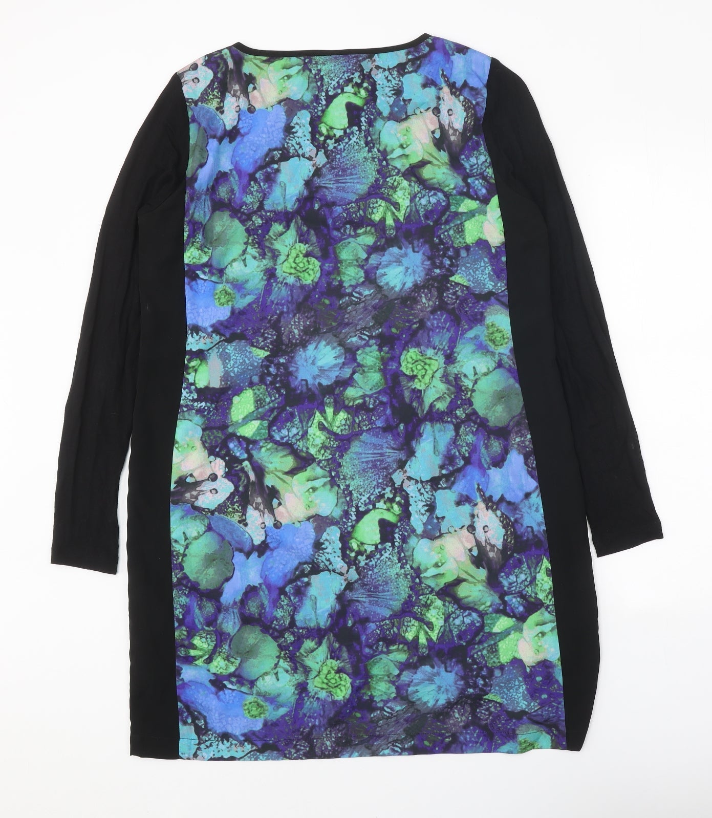 Vivante Womens Blue Polyester Shift Size M Round Neck Pullover