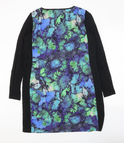 Vivante Womens Blue Polyester Shift Size M Round Neck Pullover