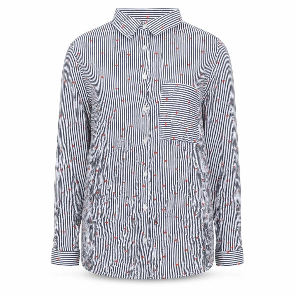 Womens UK Size 14 Papaya White Basic Button-Up
