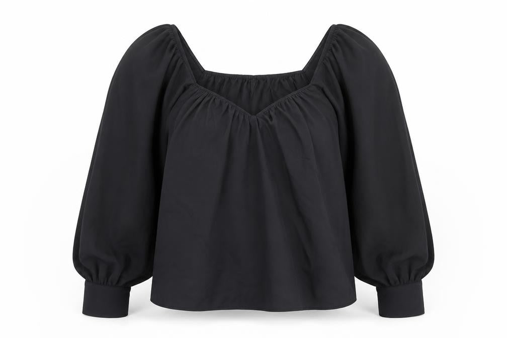Womens UK Size S Zara Black Basic Blouse
