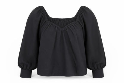 Womens UK Size S Zara Black Basic Blouse