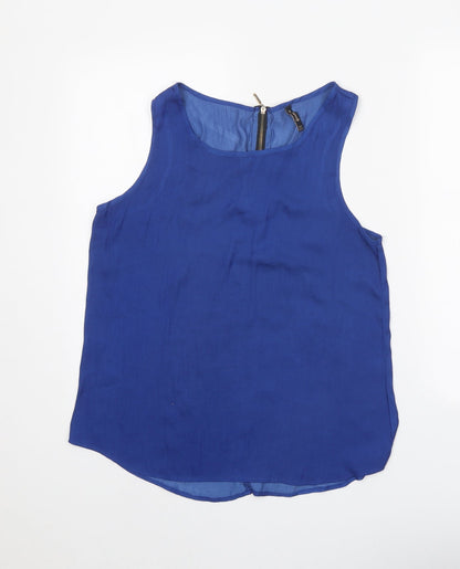 Womens UK Size L Stradivarius Blue Basic Tank