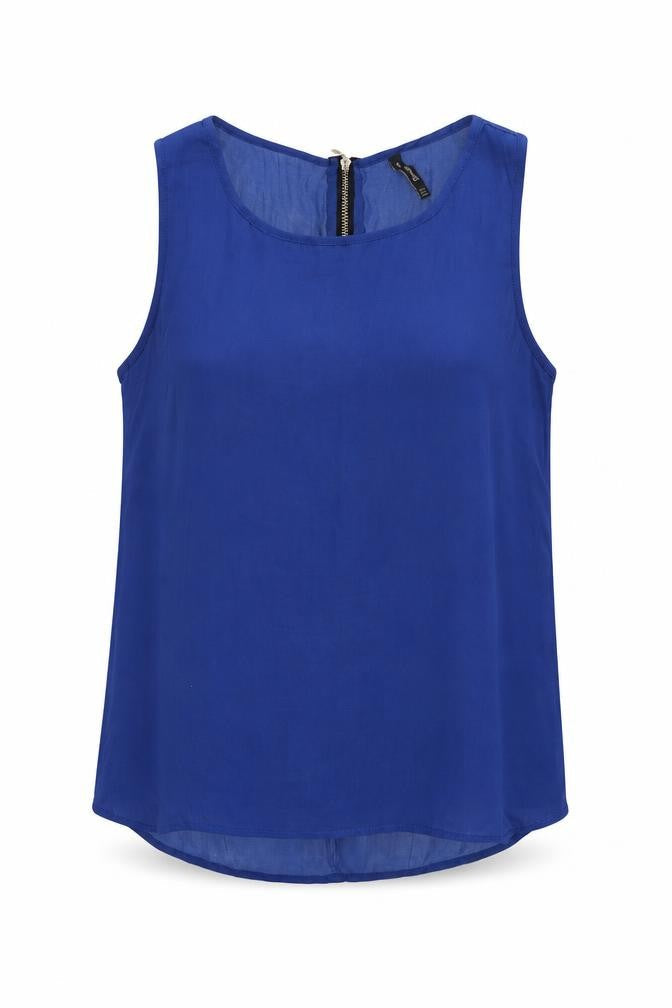 Womens UK Size L Stradivarius Blue Basic Tank