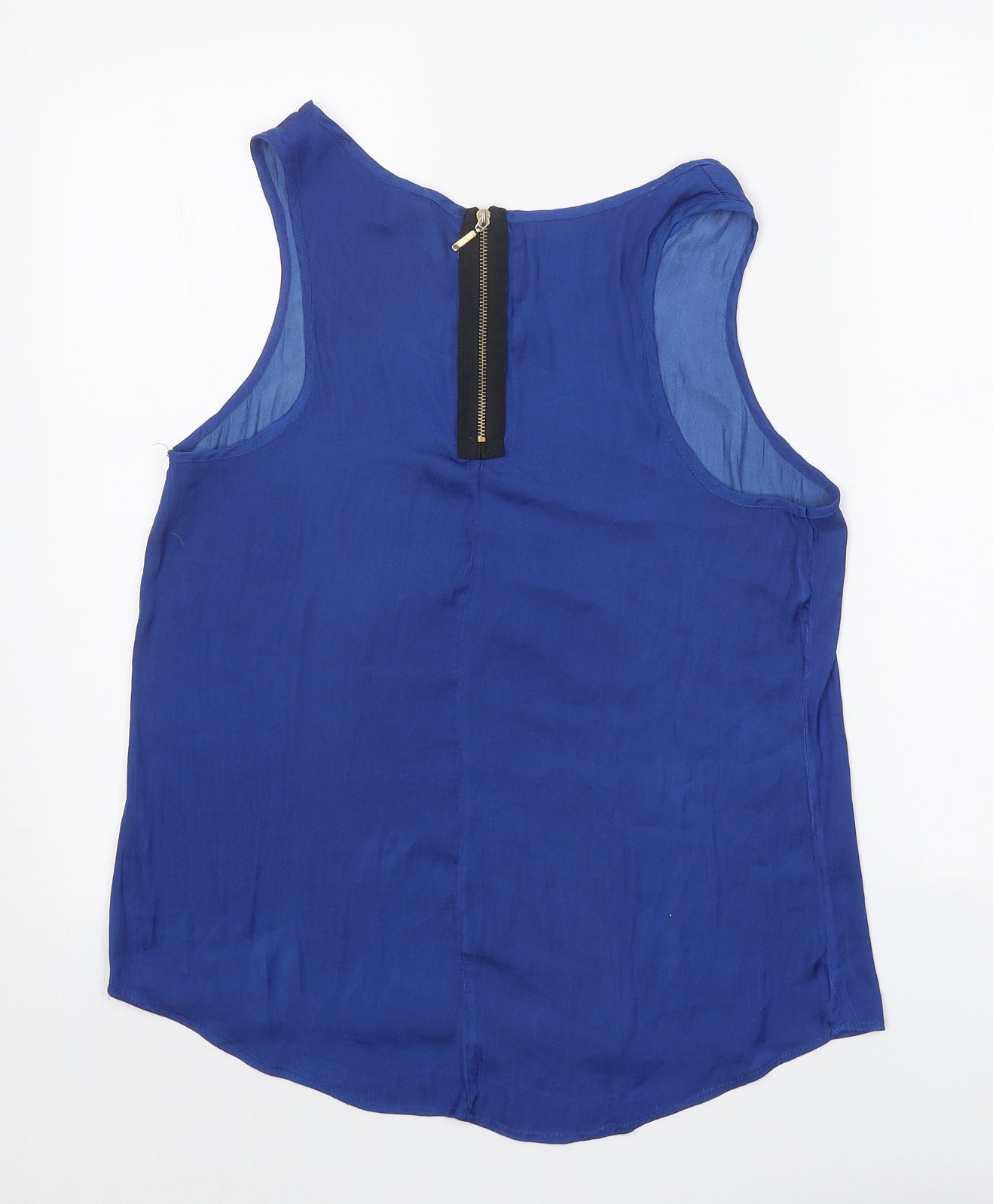 Womens UK Size L Stradivarius Blue Basic Tank