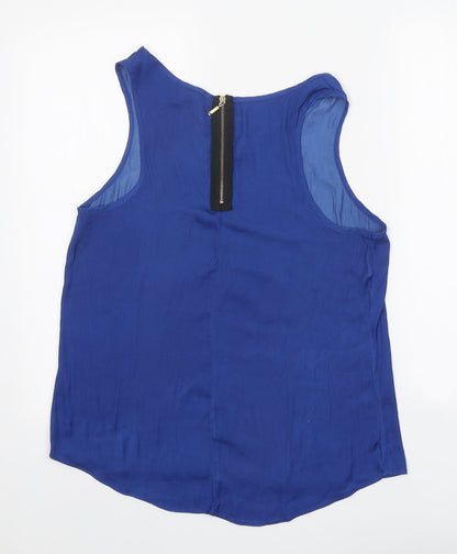 Womens UK Size L Stradivarius Blue Basic Tank