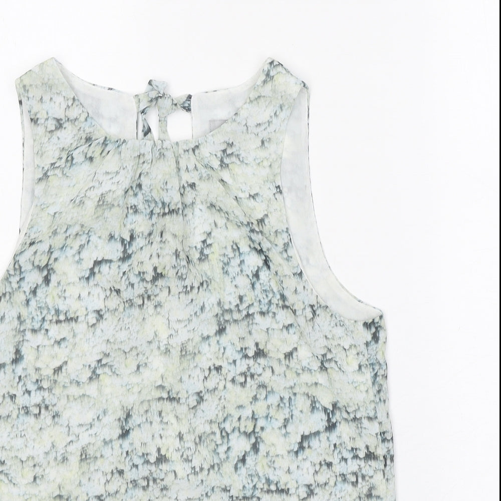 Womens UK Size 6 H&M Green Basic Tank