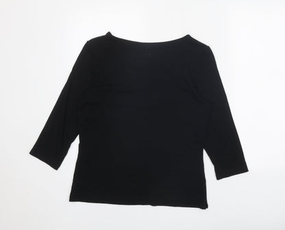Womens UK Size 12 St Michael Black Basic Blouse