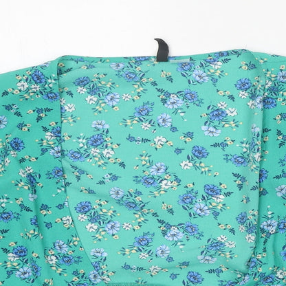Womens UK Size 8 Divided Green Basic Blouse