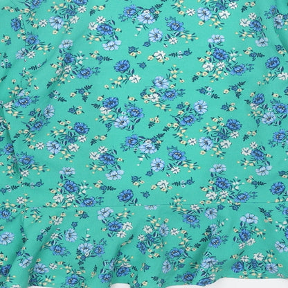 Womens UK Size 8 Divided Green Basic Blouse