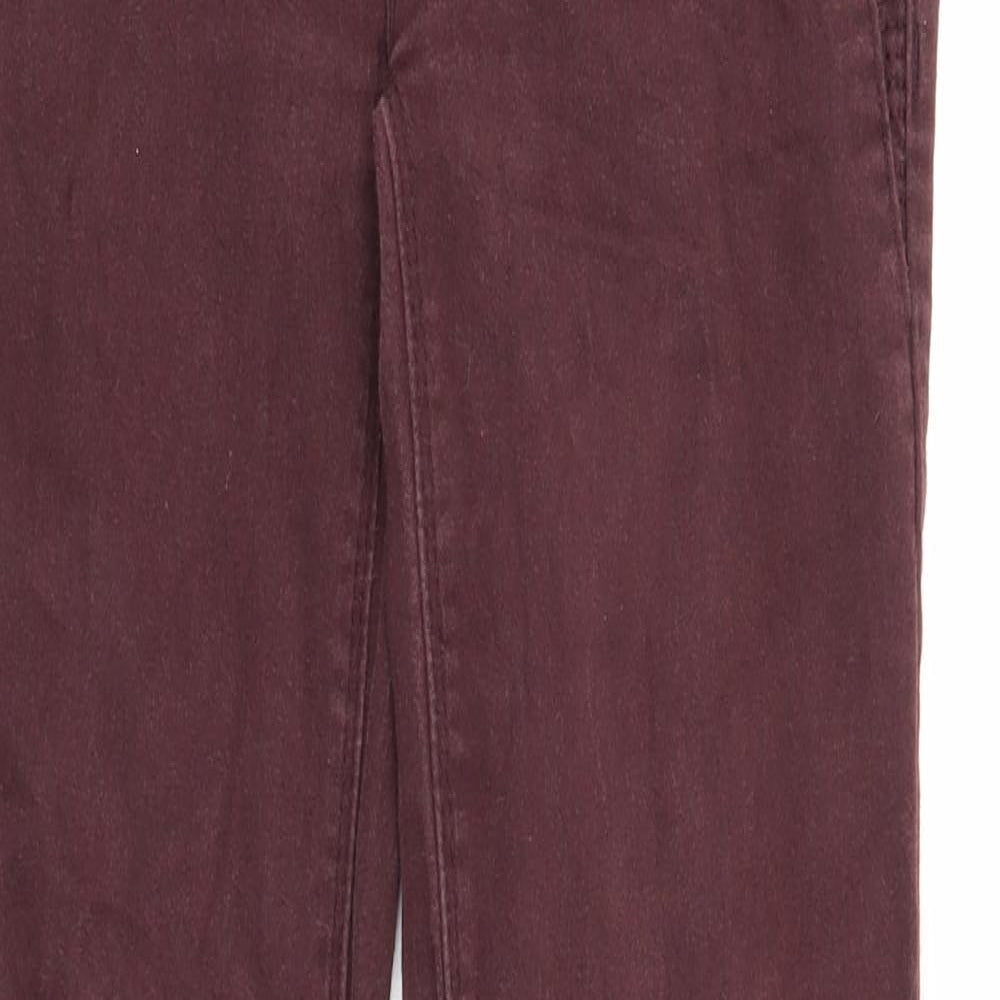 Denim & Co. Womens Purple Cotton Skinny Jeans Size 10 Regular Zip