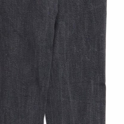 Denim & Co. Womens Black Cotton Skinny Jeans Size 10 Regular Zip