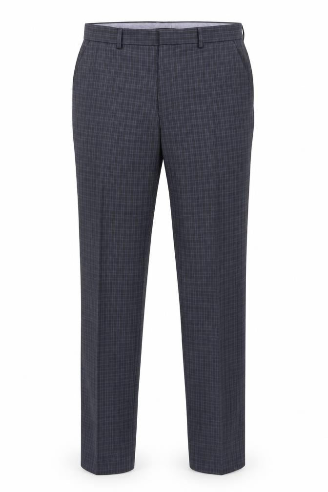 Mens UK Size 34 in Preworn Regular Fit Dress Pants Blue Trousers