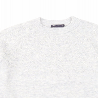 Womens UK Size L Marks and Spencer Grey Pullover Jumper