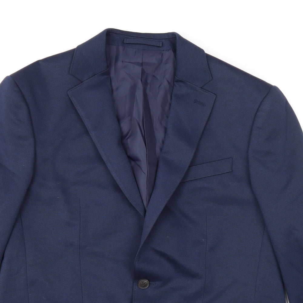 Mens UK Size 40 Marks and Spencer Regular Blue Suit Jacket