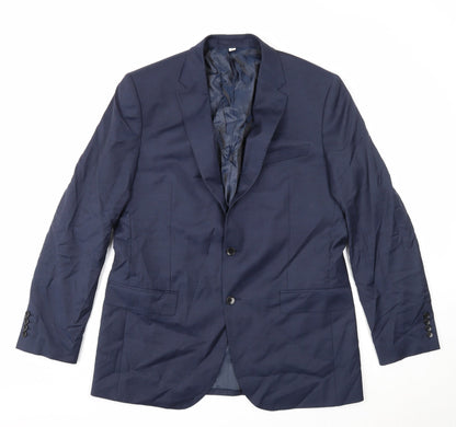 Mens UK Size 42 Marks and Spencer Regular Blue Suit Jacket