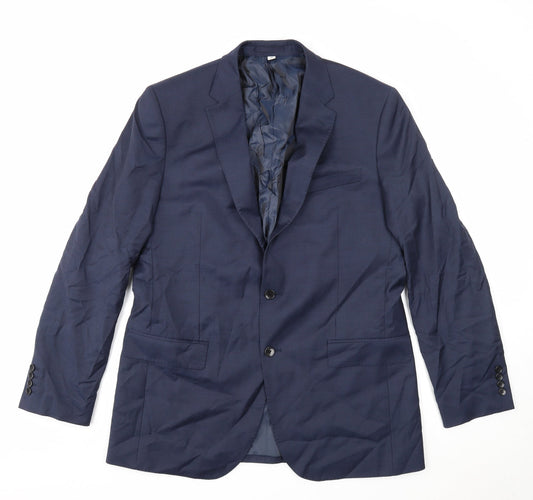 Mens UK Size 42 Marks and Spencer Regular Blue Suit Jacket