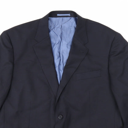 Geirge Mens Black Polyester Jacket Suit Jacket Size 42 Regular