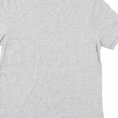 Indigo Boys Grey Polyester Basic T-Shirt Size 9-10 Years Round Neck Pullover