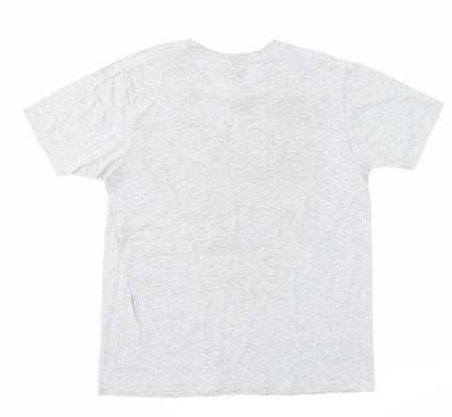 Gildan Boys Grey Polyester Basic T-Shirt Size 12-13 Years Round Neck Pullover - Sidekick, 12-14 Years