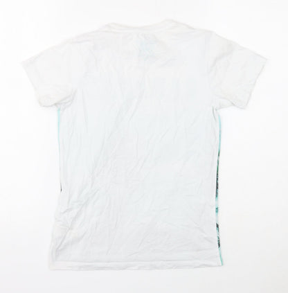 West Coast Boys White Cotton Basic T-Shirt Size 10 Years Round Neck Pullover - Paradise