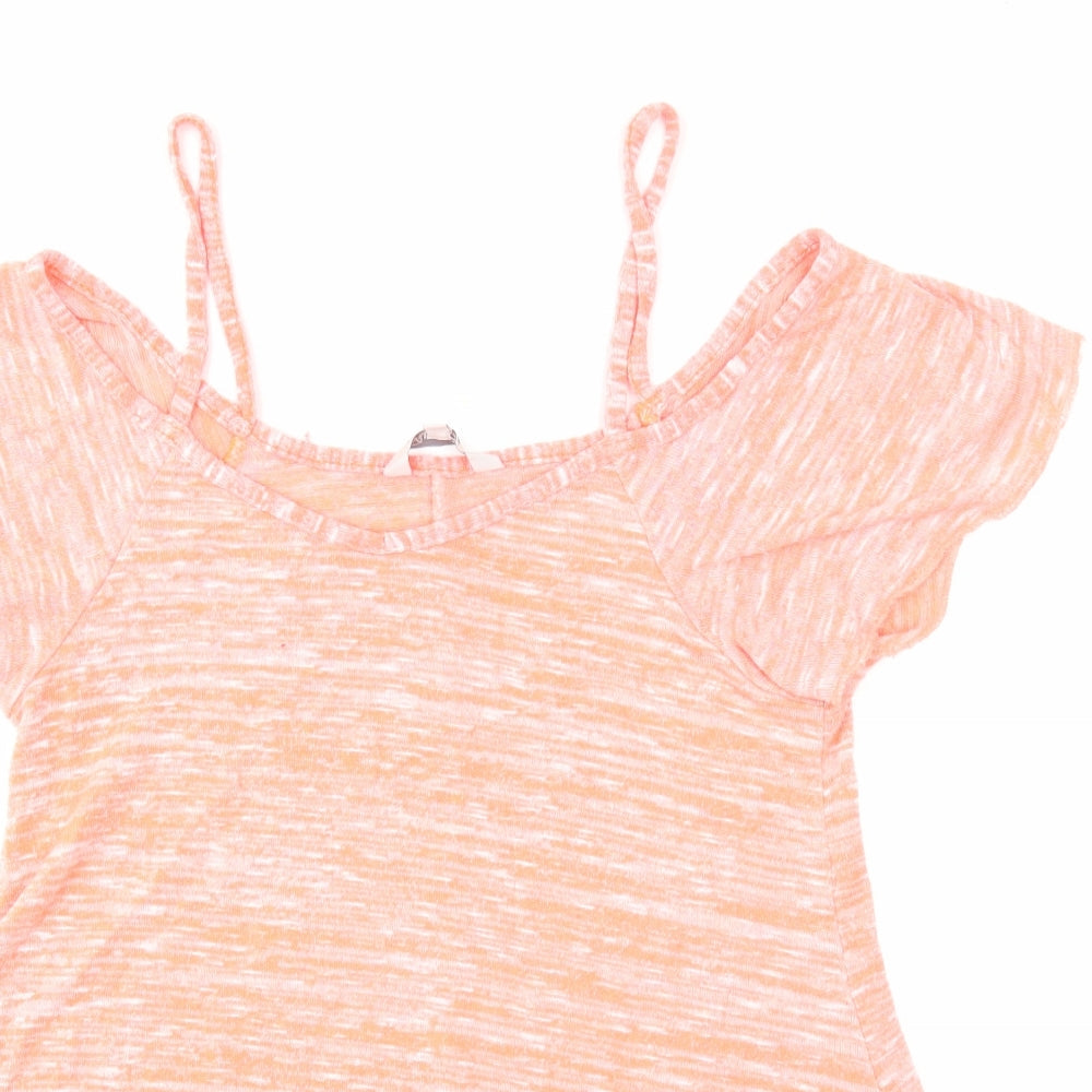 Womens UK Size 10 Peacocks Orange Basic Blouse