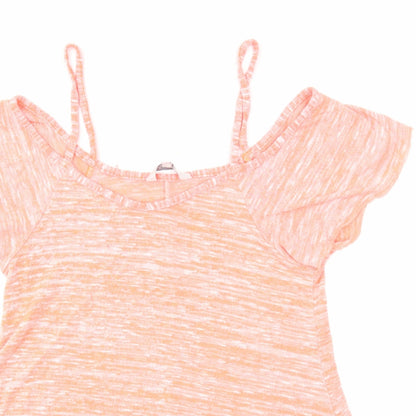 Womens UK Size 10 Peacocks Orange Basic Blouse