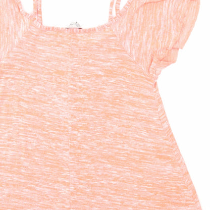 Womens UK Size 10 Peacocks Orange Basic Blouse