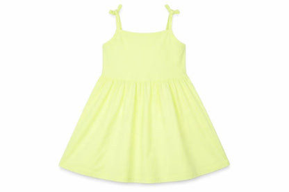 Little Kids Girls Yellow Cotton A-Line Size 3-4 Years Square Neck Pullover