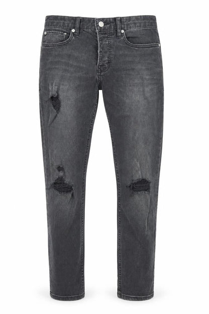 Mens UK Size 30 in Topman Slim Fit Straight Black Jeans