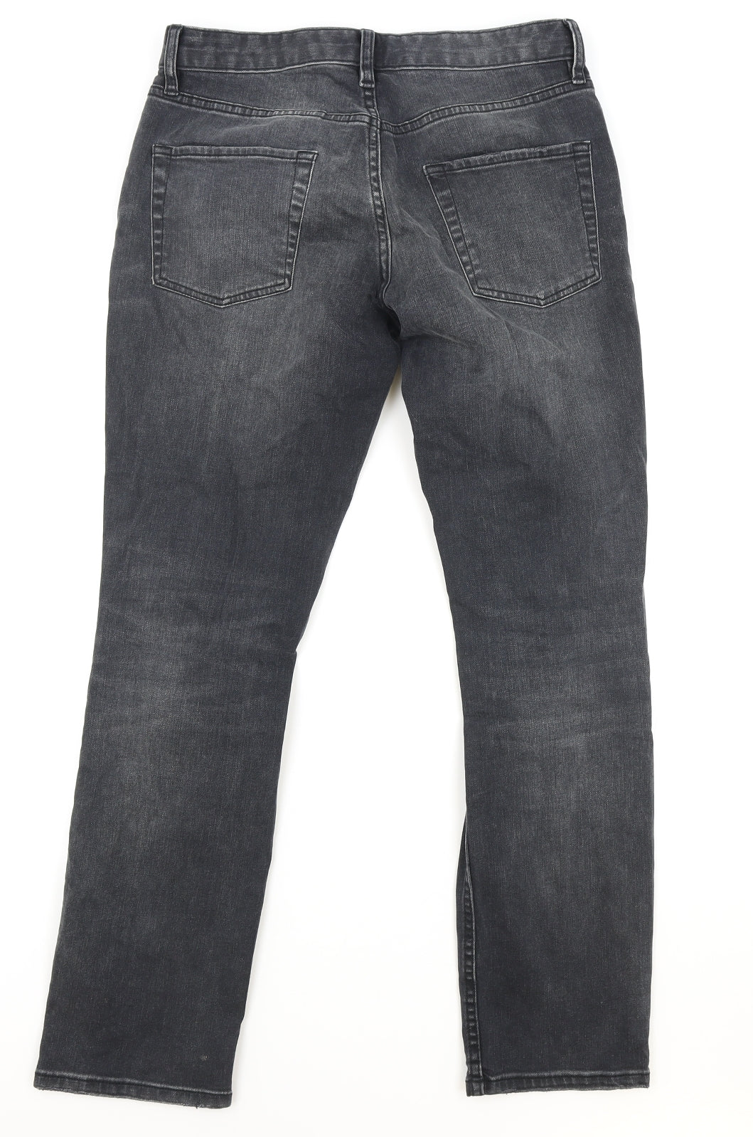 Mens UK Size 30 in Topman Slim Fit Straight Black Jeans