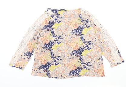 Womens UK Size 14 Marks and Spencer Multicoloured Basic Blouse