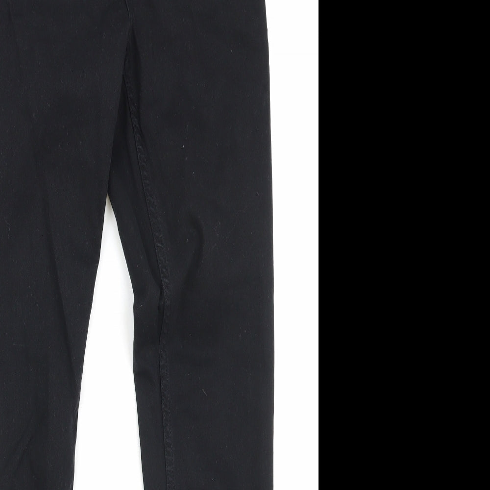 Topshop Womens Black Cotton Skinny Jeans Size 28 in Regular Zip