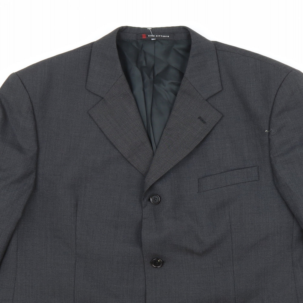 Mens UK Size 44 Ciro Citterio Regular Grey Suit Jacket
