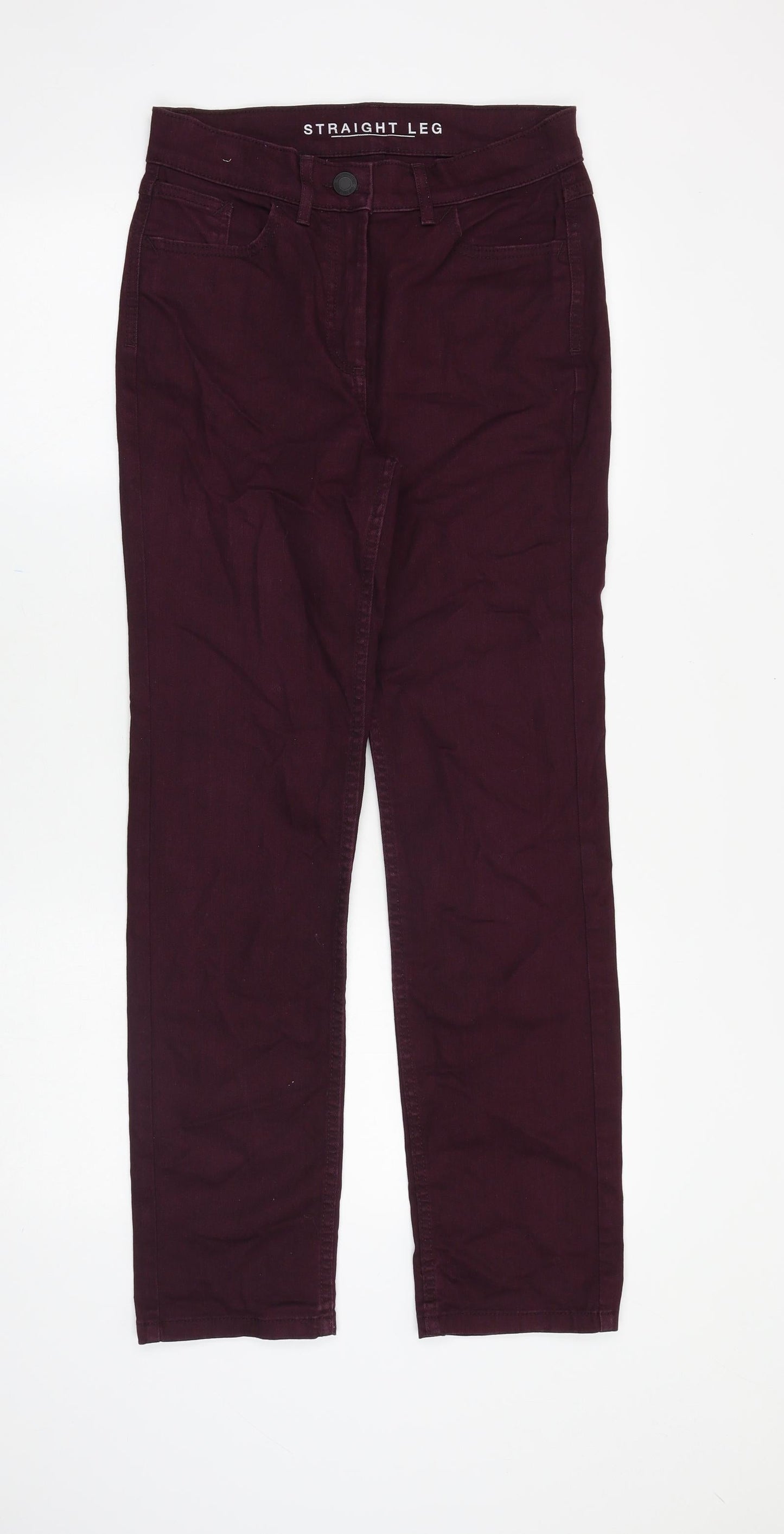 Womens UK Size 8 Marks and Spencer Regular Fit Straight Purple Jeans